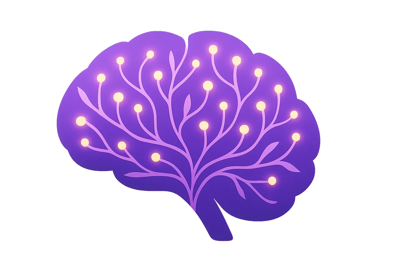 An abstract illustration of a data and AI platform with interconnected services