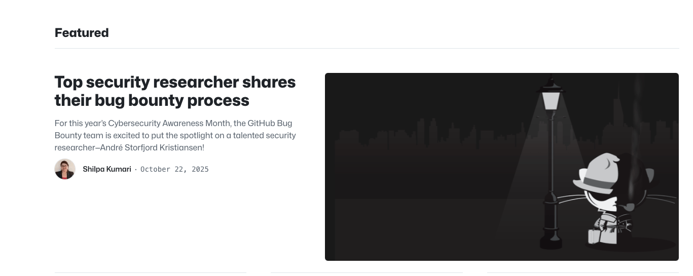 Security Researcher Spotlight: André featured on GitHub Blog